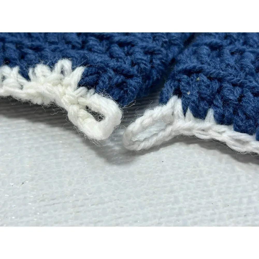 Hand Crocheted Double Thick Hot Pad Pot Holder Pair‎ VTG Granny Core Underwear
